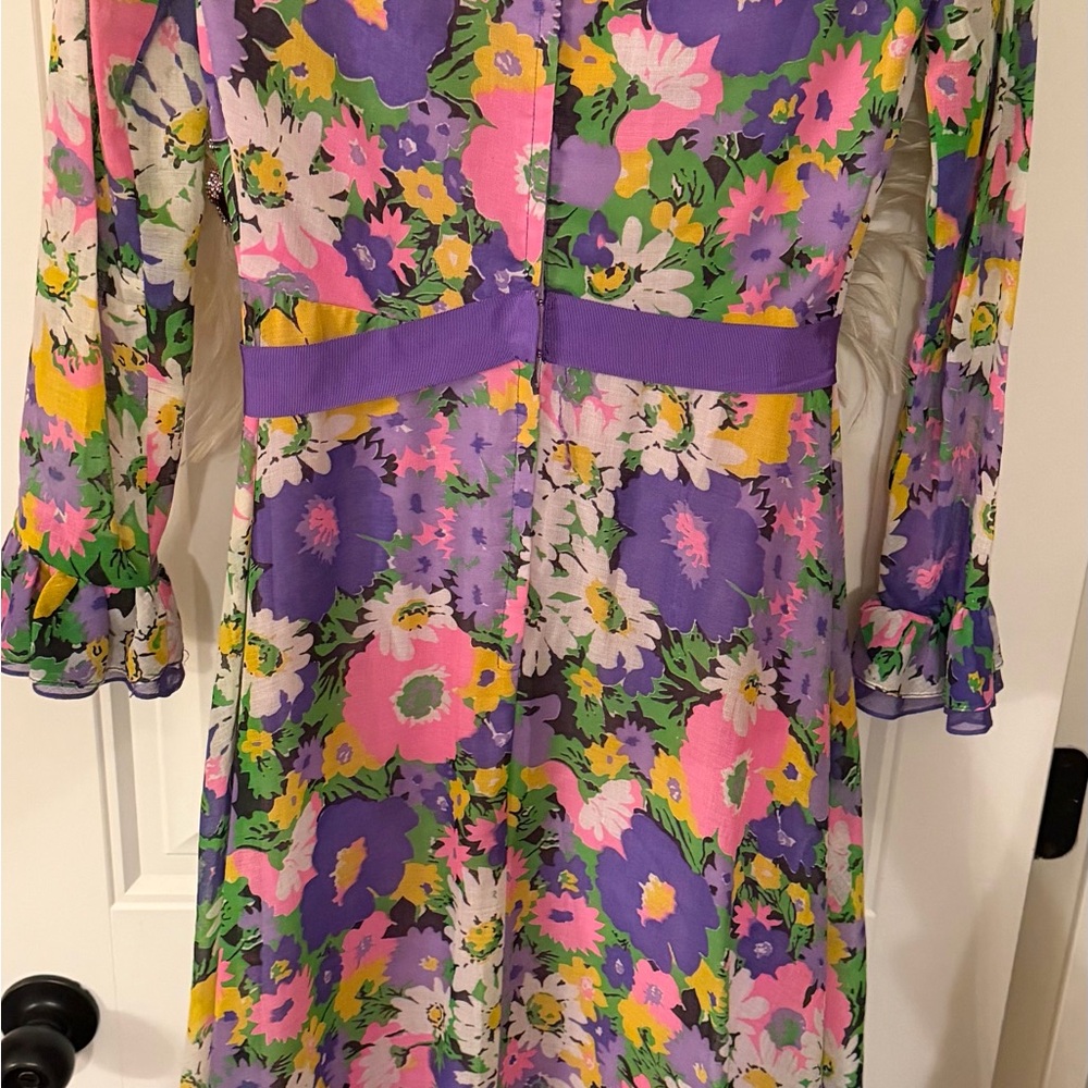 Vintage Miss Elliette 1970s Floral Maxi Dress - Picture 5 of 5